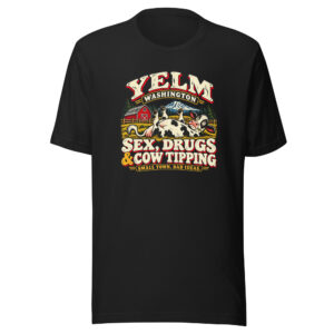 cow tipping Unisex t-shirt